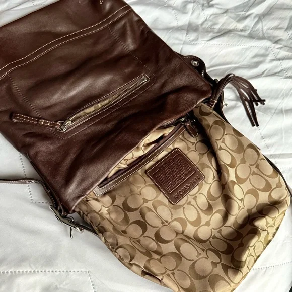 Coach Legacy Leather Hobo Bag – Dark Brown Leather | Adjustable Strap - Picture 9 of 11